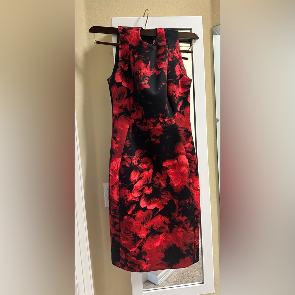 Calvin Klein body con scuba dress